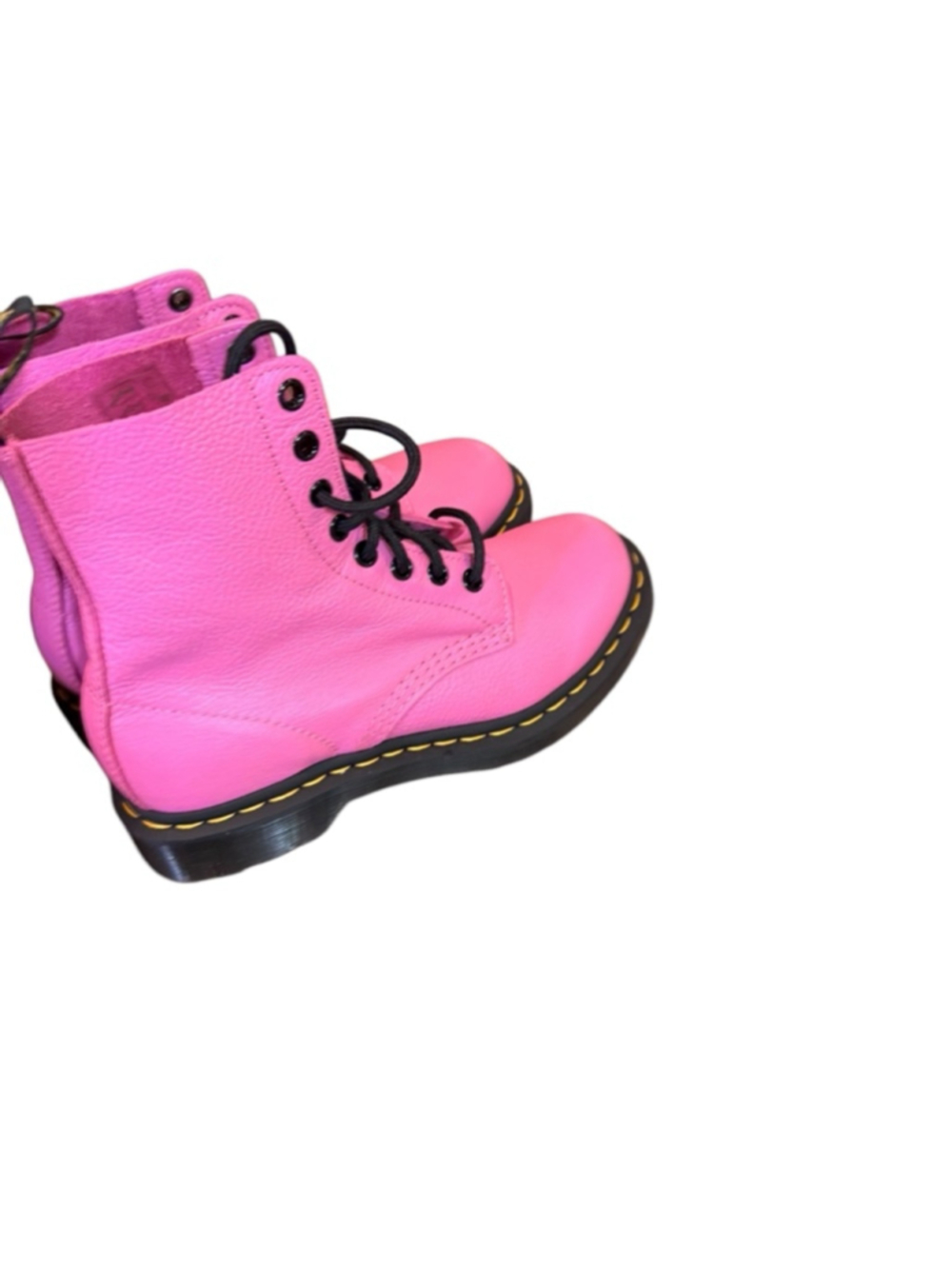 Women's Dr. Martens 1460 Pascal Boots Size 6 Pink Leather - Picture 5 of 7
